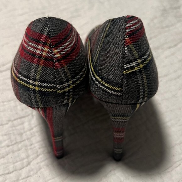 Fioni Women's Plaid Pointed Toe Stiletto Pumps Size 8 Multicolor - Picture 8 of 8
